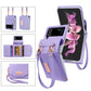 Lanyard Holster Card Z Flip4 Flip5 Flip6 Protective Case For Samsung Galaxy Z Flip 6 5 4 3 Handheld Wristlet Wallet Purse Cover