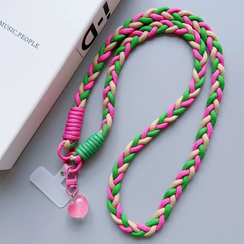 Creative Mobile Phone Universal Lanyard Crossbody Rope Long Phone Lanyard Shoulder Strap Cartoon Decorative Pendant Accessories