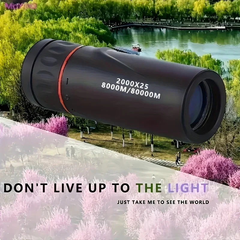 2000x25 HD Monocular Telescope Mini Portable Mobile Phone Telescope with Holder Outdoor Camping Hunting Birdwatching Telescopes