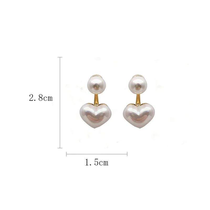 Aretes de perlas de imitación