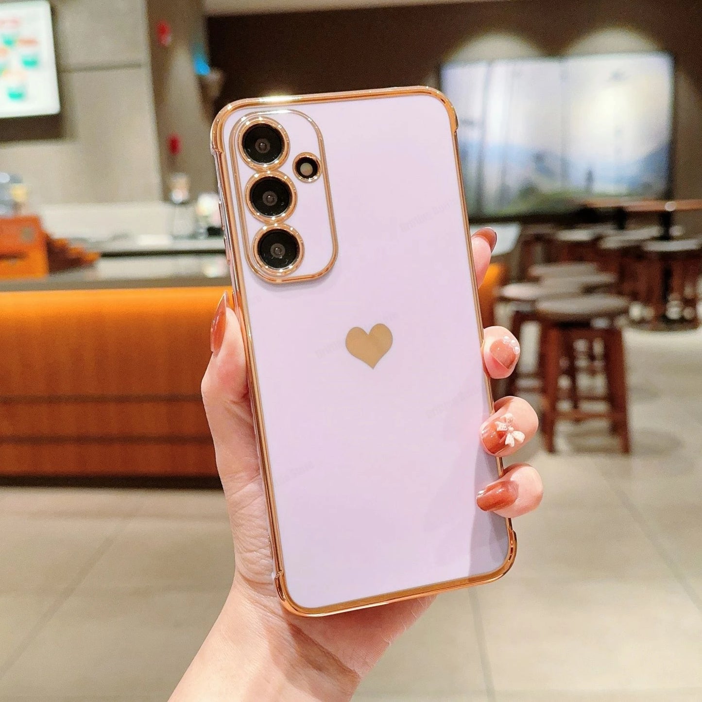 Love Heart Side Pattern Phone Cover For Samsung Galaxy A55 A54 A53 A52 A52S 4G 5G A35 A25 A15 A34 A24 A14 A12 A13 4G 5G Case