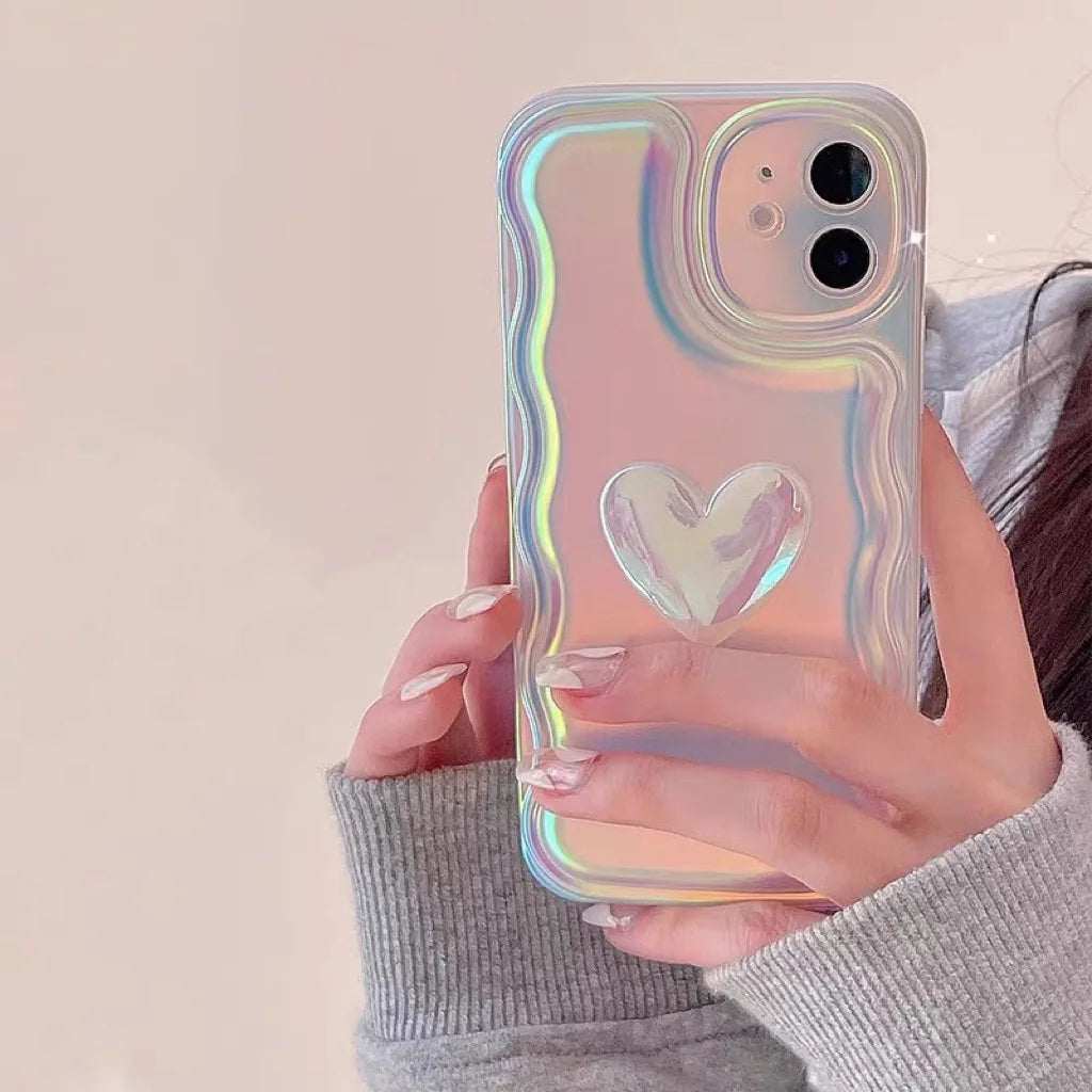 Super Fairy Laser Love 3D Phone Case For Iphone15 14 13 12 11 Pro Max XS X XR Fashion New Products