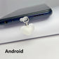 Heart Shaped Phone Dust Plug Pendant, Heart-Shaped Pendant Suitable For iPhone/Type-C Universal Phone Accessories