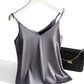 Top satinada con cuello halter