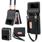 Lanyard Holster Card Z Flip4 Flip5 Flip6 Protective Case For Samsung Galaxy Z Flip 6 5 4 3 Handheld Wristlet Wallet Purse Cover