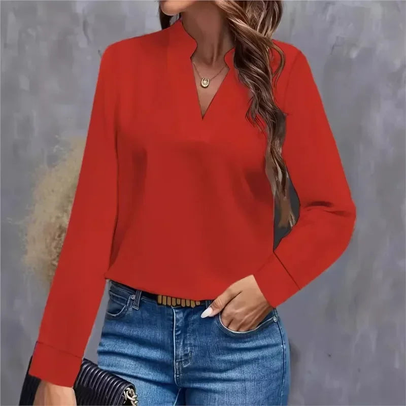 Women's Youth Top Mujer Elegant White Chiffon Blouse Spring Autumn Casual Long Sleeve Shirts and Blouse OfficeTops Woman 2024