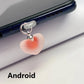 Heart Shaped Phone Dust Plug Pendant, Heart-Shaped Pendant Suitable For iPhone/Type-C Universal Phone Accessories