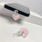 Heart Shaped Phone Dust Plug Pendant, Heart-Shaped Pendant Suitable For iPhone/Type-C Universal Phone Accessories