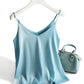 Top satinada con cuello halter